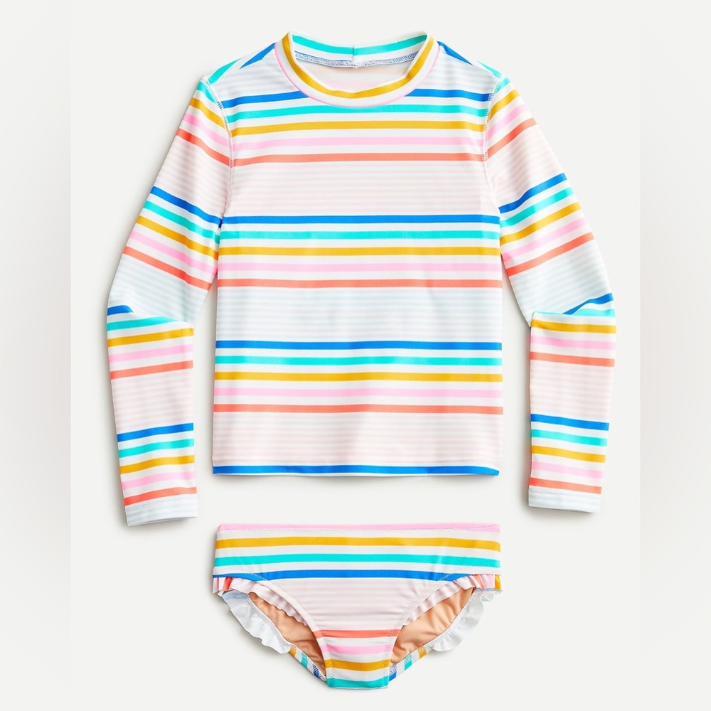 NWT Crewcuts 2pc Girls' rash guard set 10